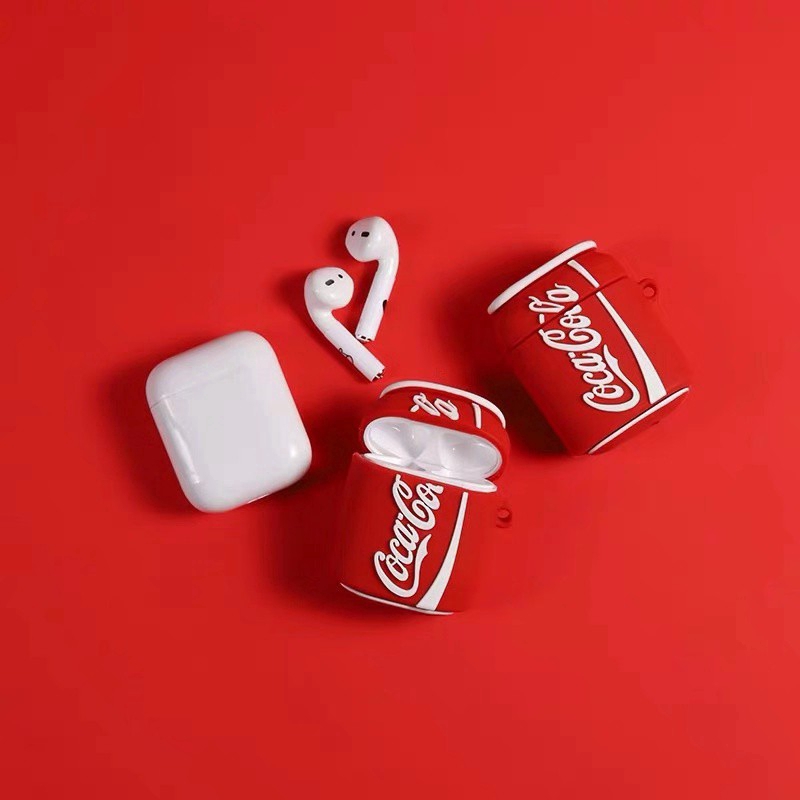 Airpods Silicone Bluetooth Headset Stereo Shape Cola Drink Apple Wireless Bluetooth Headset Cover Headphone Storage Bag