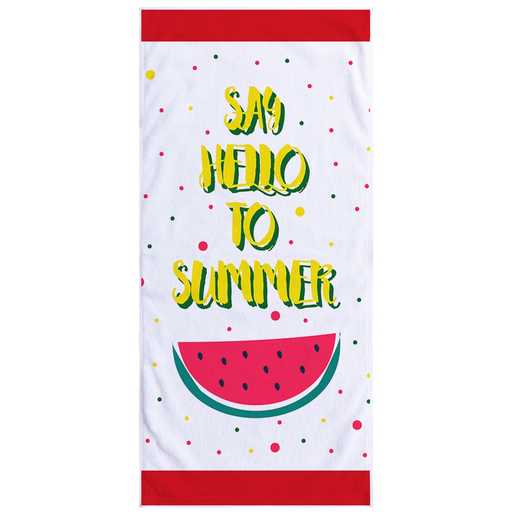 Khăn Tắm Đi Biển Sợi Nhỏ Hình Chữ Nhật In Họa Tiết Trái Cây Phong Cách Mới