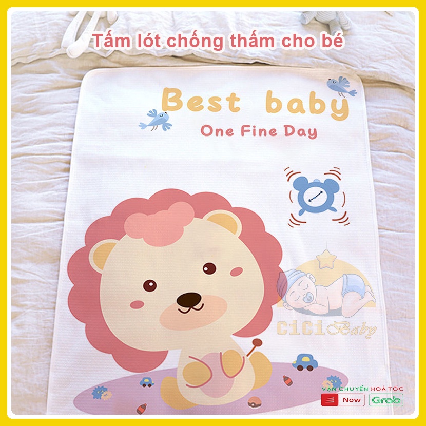 Miếng lót chống thấm cho bé, tấm lót 4 lớp chất liệu cotton mềm mại thoáng khí, thấm hút tốt CiCiBaby