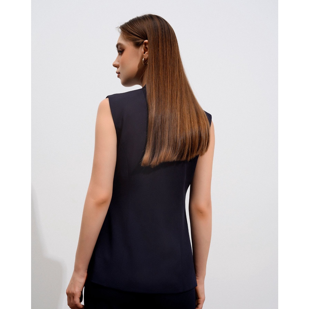 Áo Vest Khoét Tay ONMIX - Hana Vest - Vải Tuytsi Hàn - Màu Xanh Navy