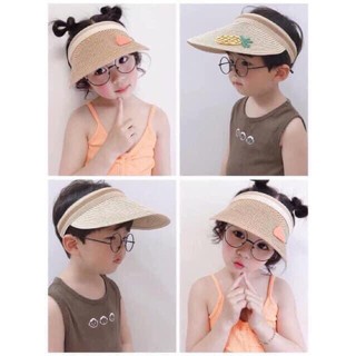 Mũ cói hoa quả cho bé