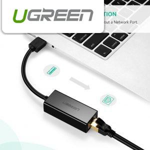 Ugreen 20254 - Cáp chuyển USB sang mạng Lan RJ45 - USB to LAN 10/100Mbps chính hãng