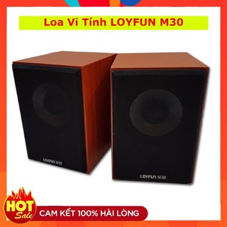 Loa Vi Tính 2.0 LOYFUN M30 ⚡FREESHIP⚡ Vỏ Gỗ Cho Âm Thanh Cực Hay . Nhỏ Gọn Tiện Lợi , Độ Bền Cực Cao
