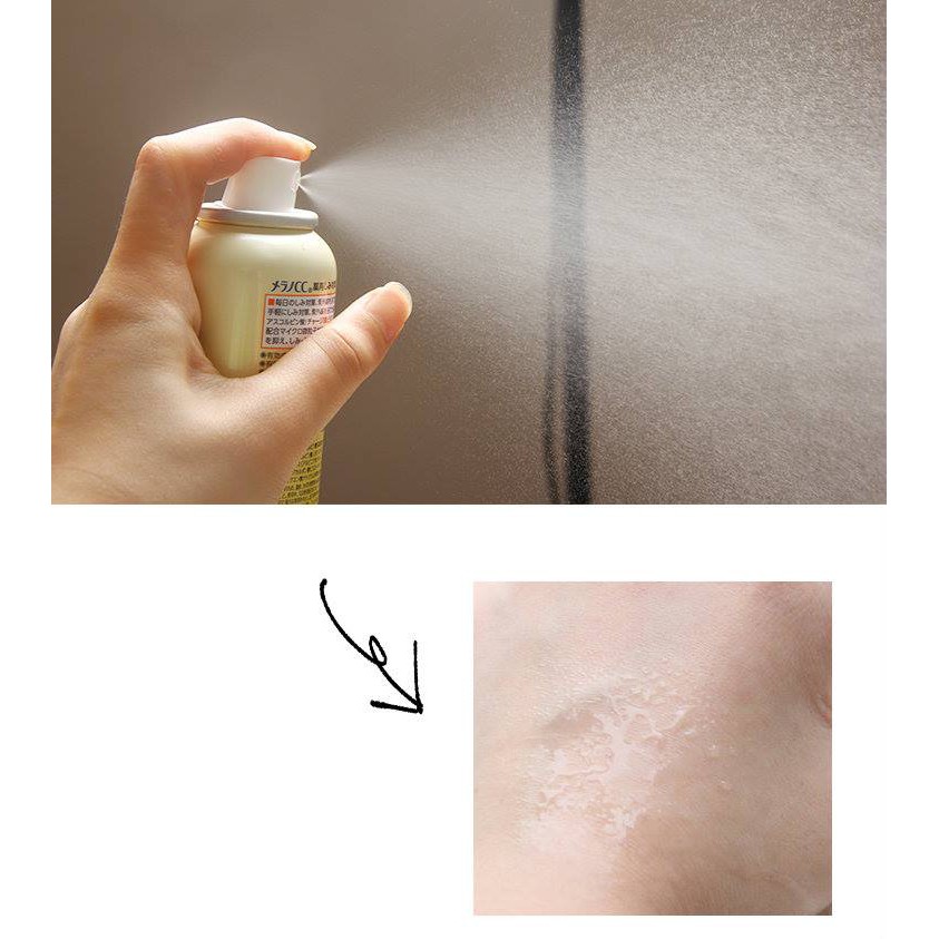 Xịt khoáng dưỡng trắng da chống thâm nám Melano CC Whitening Mist 100g HSS185 Trúc Cosmetics