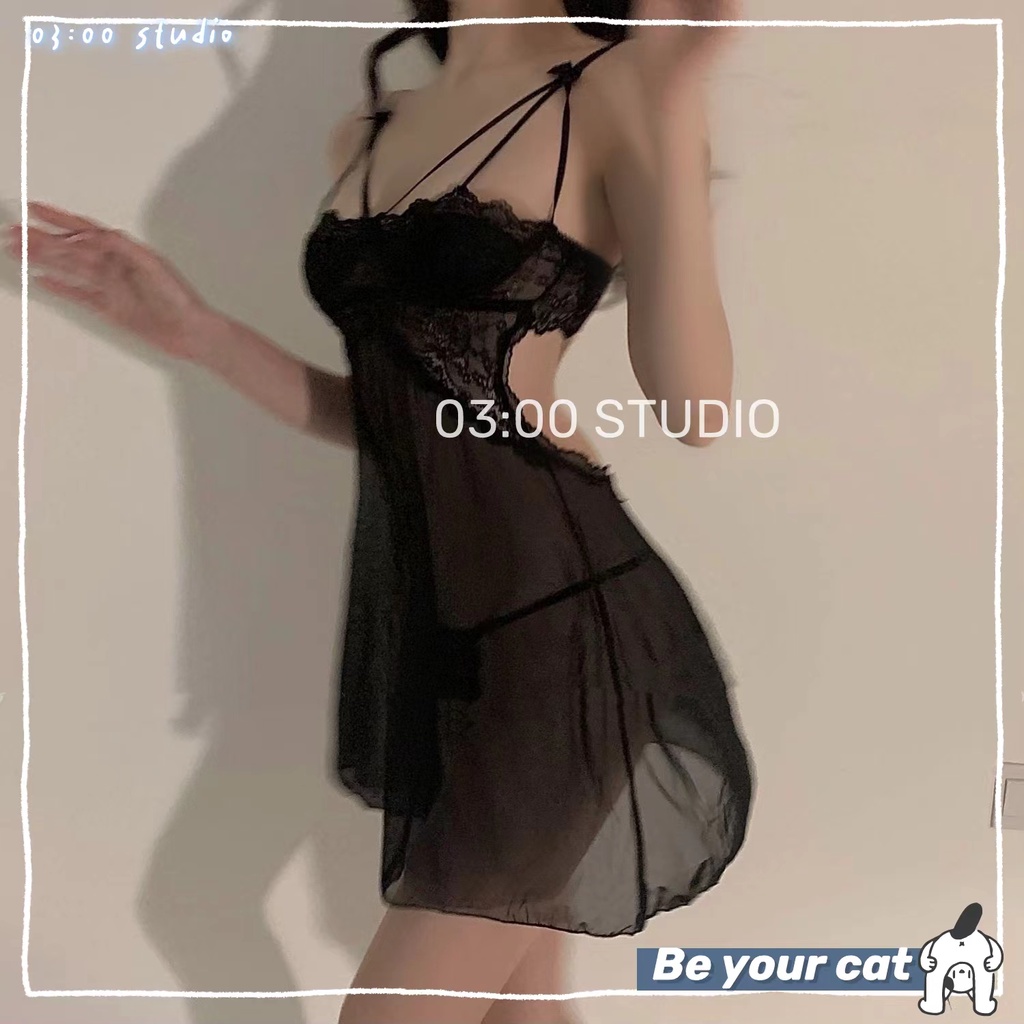 （Giao hàng bảo mật）🦊váy/đầm ngủ sexy🦊có mút+có gọng🦊2 dây phối ren xuyên thấu phong cách thời trang cho nữ 40-65kg---030 | BigBuy360 - bigbuy360.vn