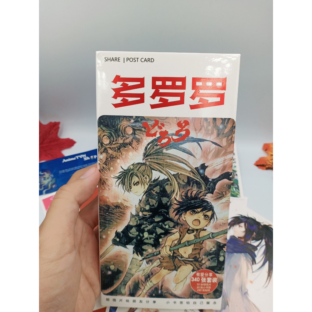 Hộp Postcard Bưu thiếp (Trọn bộ 340 Hình có Sticker) Anime/Manga Dororo