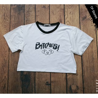 Áo croptop in  Bitches (có hình thật)