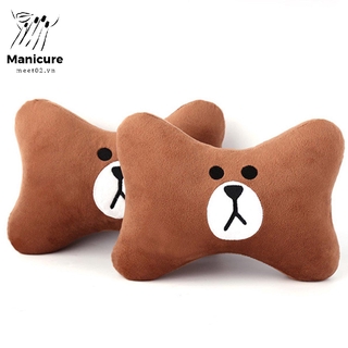 Lovely Cartoon Plush Cotton Car Neck Pillow Breathable Vehicle Head Support