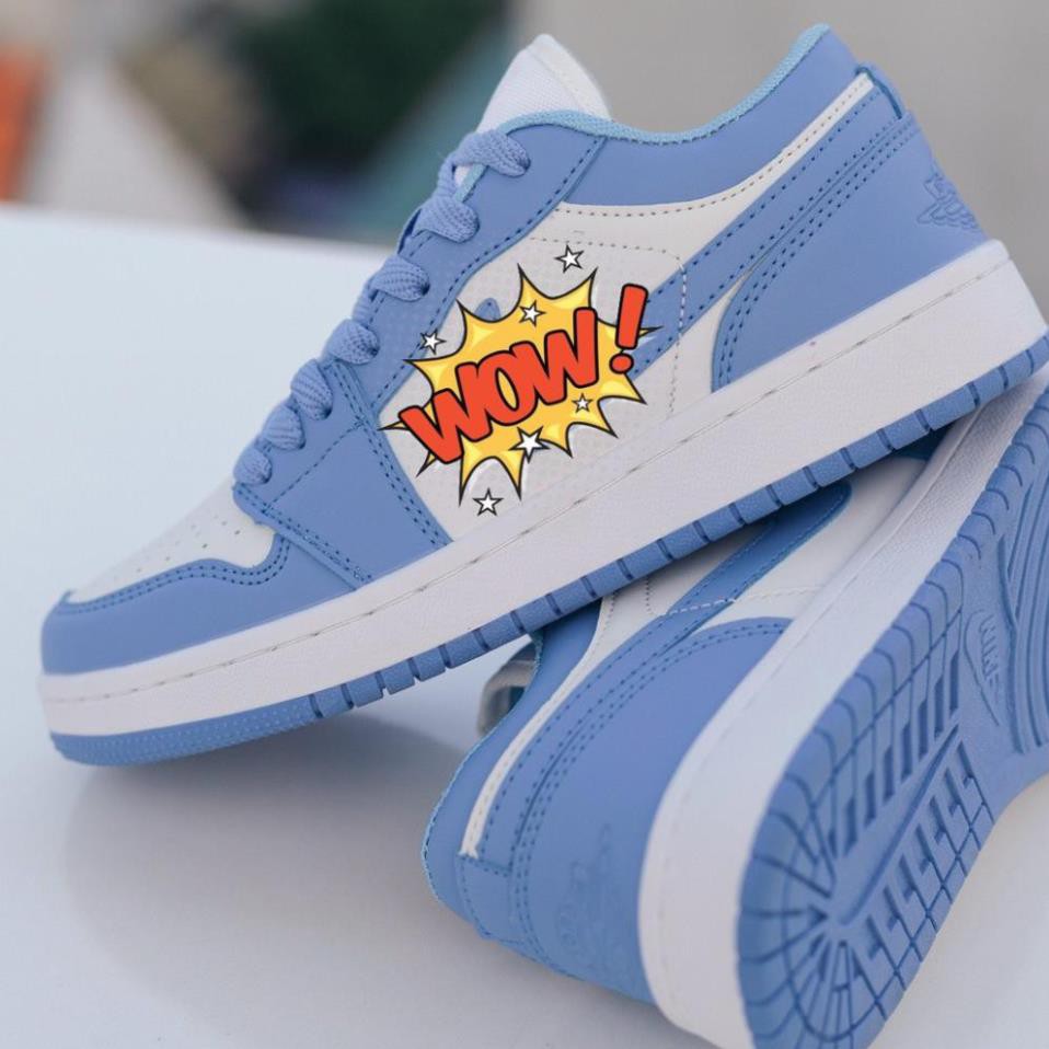 [ size 40 đến 44 ] Giày thể thao Jd1 da PU, phối xanh dương trắng [fullbox]