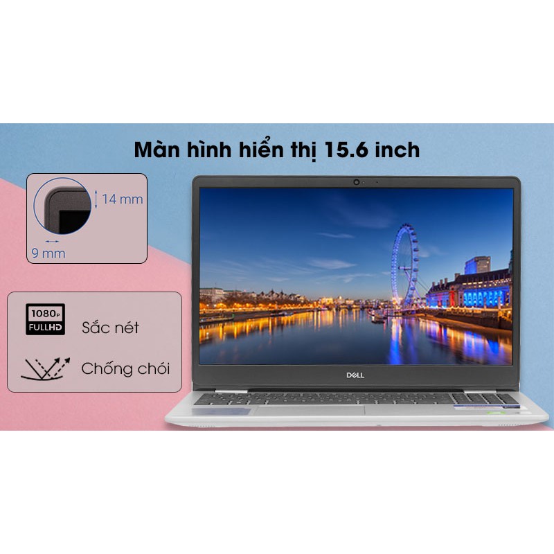 Laptop Dell Inspiron 5593 7WGNV1 Core i5-1035G1/8GB/SSD 512G/15.6 FHD/Win 10/Silver