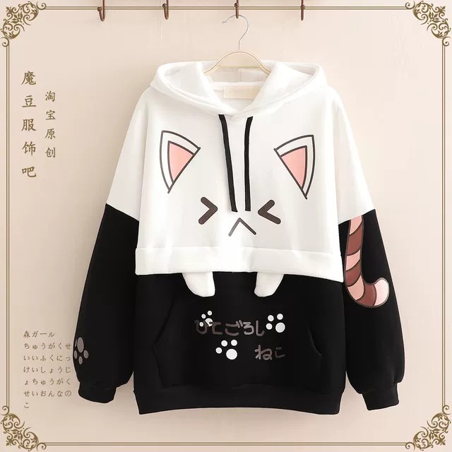 Áo Hoodie Nỉ Túi Lớn in Hoạt Hình Mèo Bắt Cá Hot Teen. XTTT | BigBuy360 - bigbuy360.vn