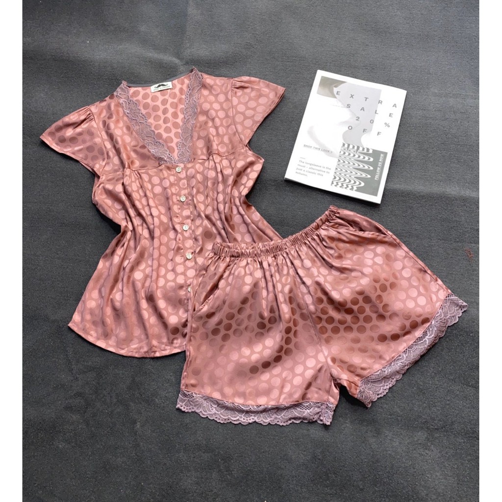 Đồ Ngủ Nữ Pijama Mặc Nhà Đùi Xinh Xắn Lụa Quảng Châu | BigBuy360 - bigbuy360.vn
