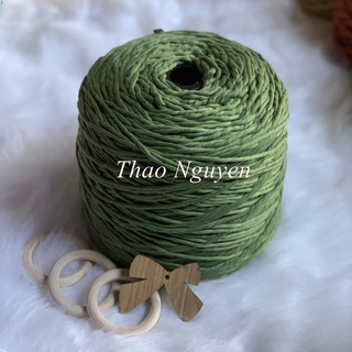 ( ẢNH THẬT ) Dây thừng se macrame màu XANH OLIVE
