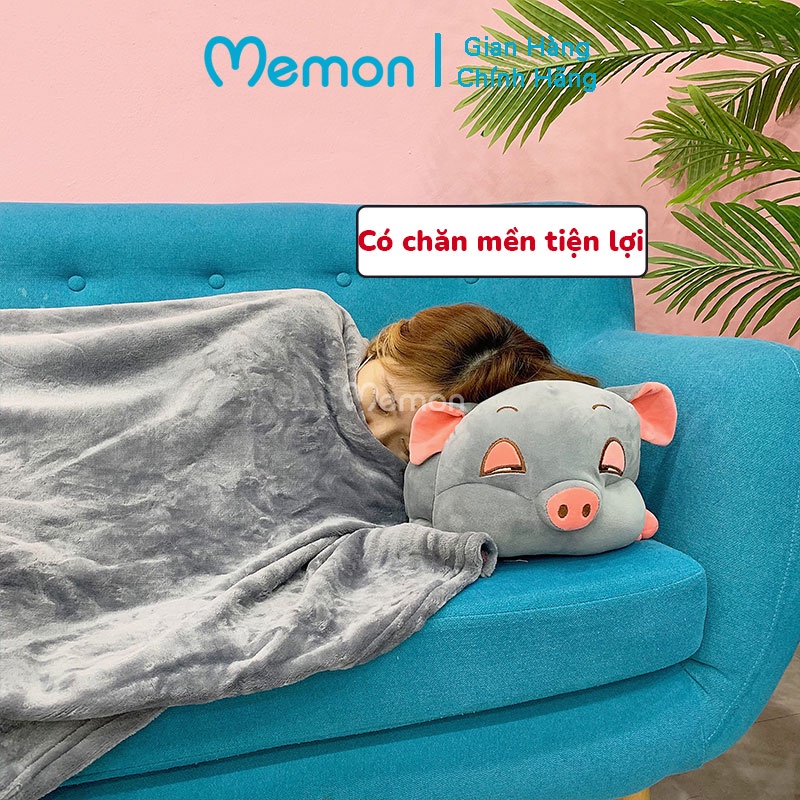 [Mã LIFEMALL2505 giảm 10% đơn 250K] Heo Bông Ngủ Mắt Híp Cao Cấp Memon