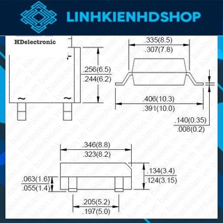 Diode Cầu 1A 1000V DB107S SMD zin