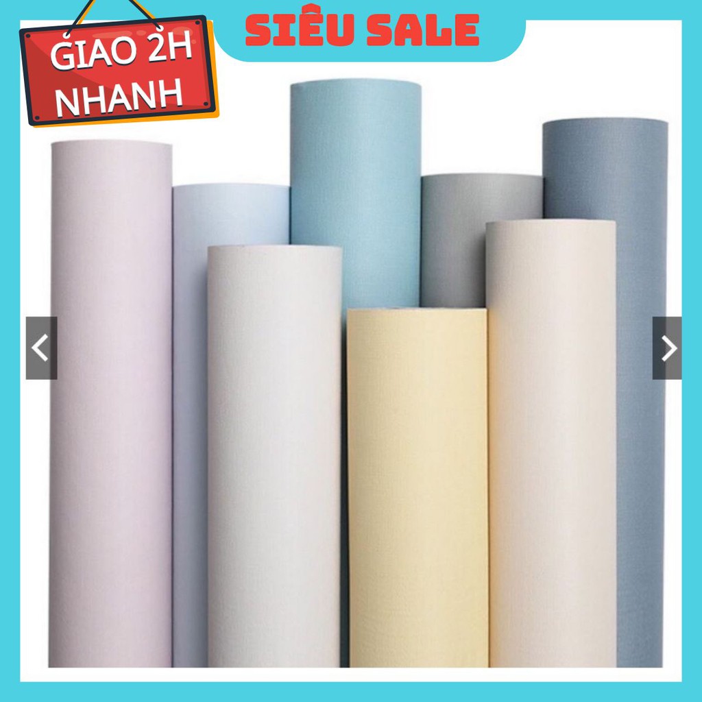 Decal Giấy dán tường 10M Trơn Nhám nhiều màu keo sẵn chống nước tốt khổ 45cm