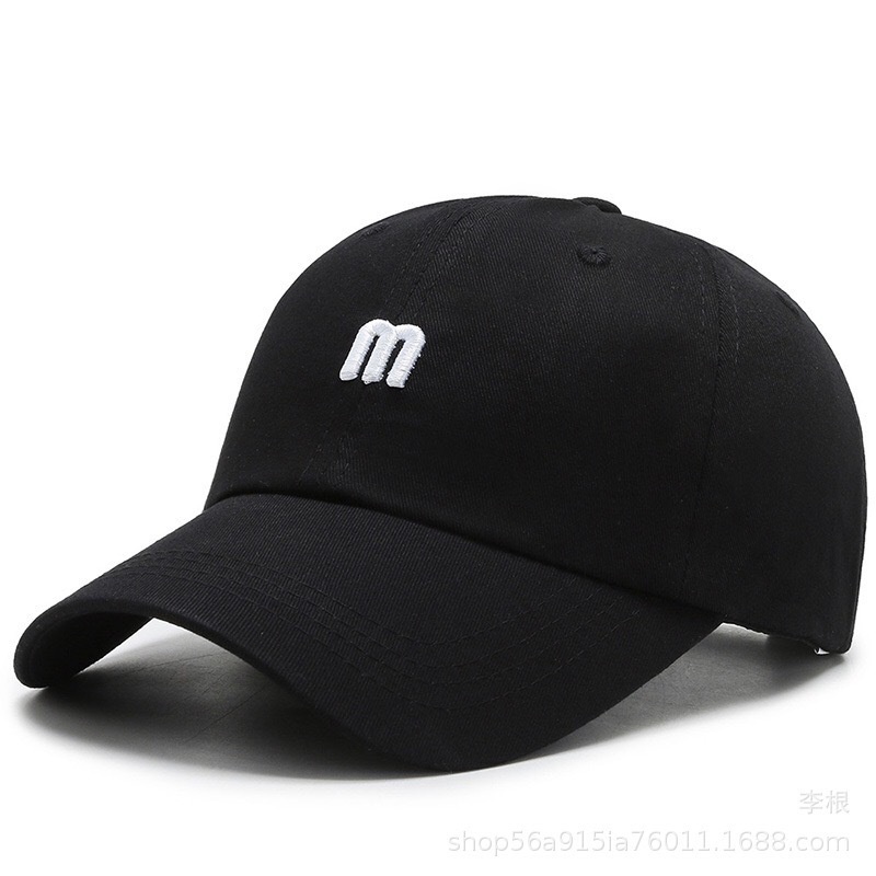 Mũ Lưỡi Trai Vải Cotton in Chữ M Phong Cách Cổ Điển Cho Nam Và Nữ