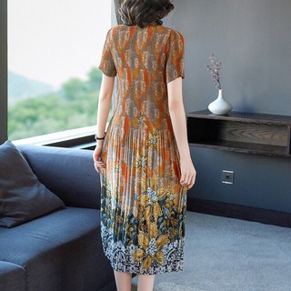 HÀNG NHẬP - ĐẦM LỤA DẬP LI IN HOA VĂN