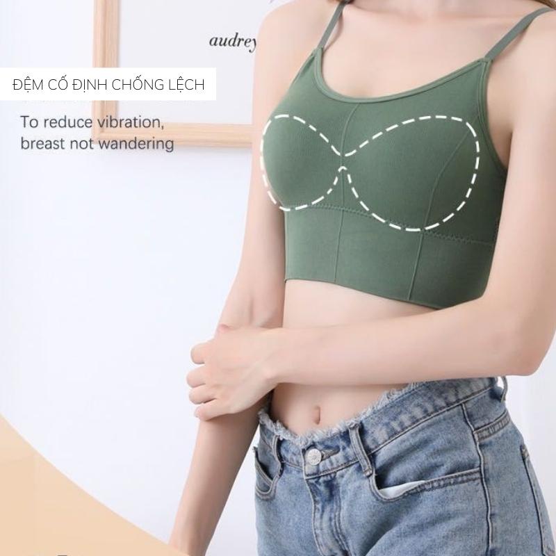 Áo Bra 2 Dây Mảnh Có Mút Ngực Tập Gym LOPEVA SECRET AL56