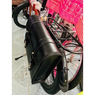 Túi da treo baga xe đạp, xe máy, túi treo xe máy, xe cổ điển