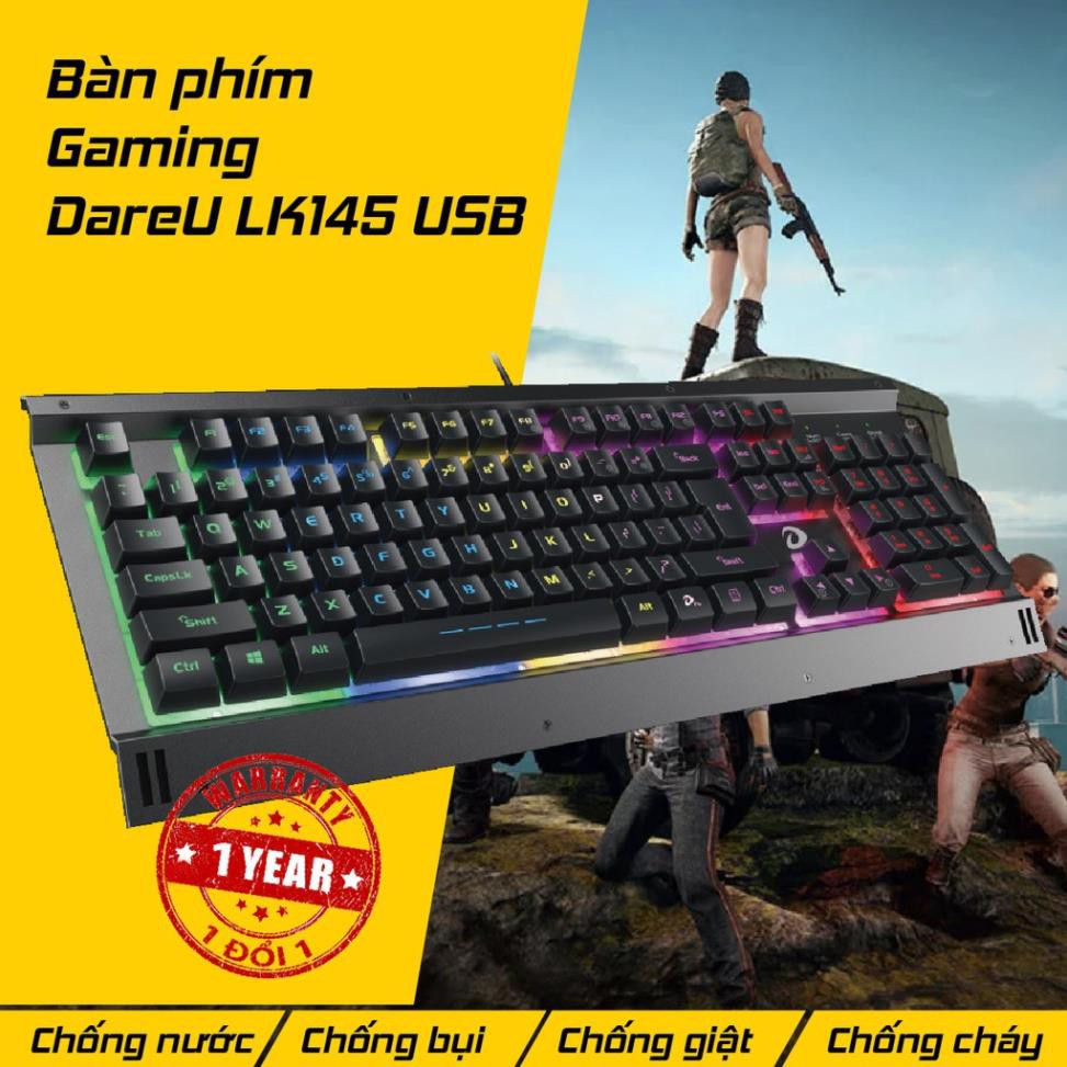 Bàn phím Gaming Dareu LK 145 - Led 7 màu - Chống nước, chống bụi, chống cháy | BigBuy360 - bigbuy360.vn