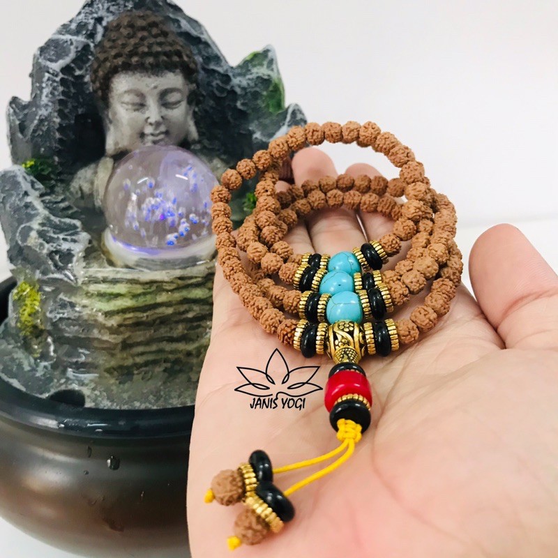 Chuỗi hạt Bồ Đề Kim Cang (Rudraksha Mala) 108 hạt