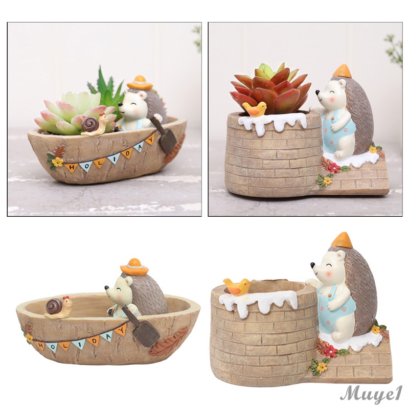 Cartoon Forest Succulent Planter Pot Decorative Flower Pot for Home Office Decoration