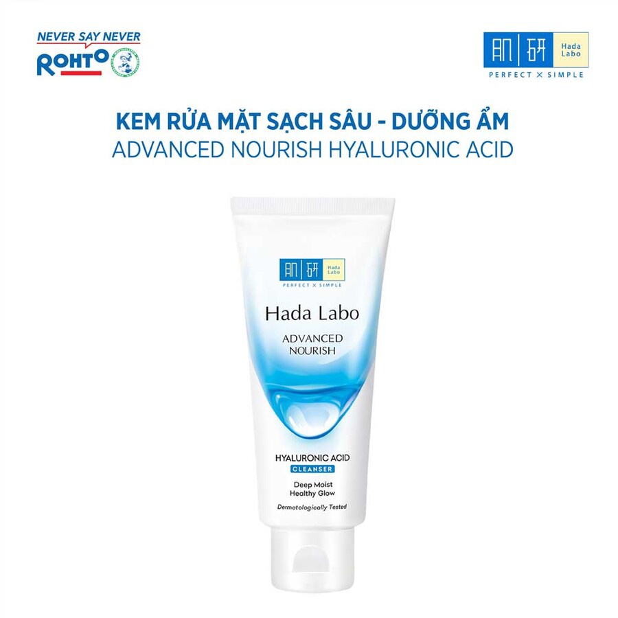 Sữa rửa mặt Hada Labo Advanced Nourish Hyaluron Cleanser 80g