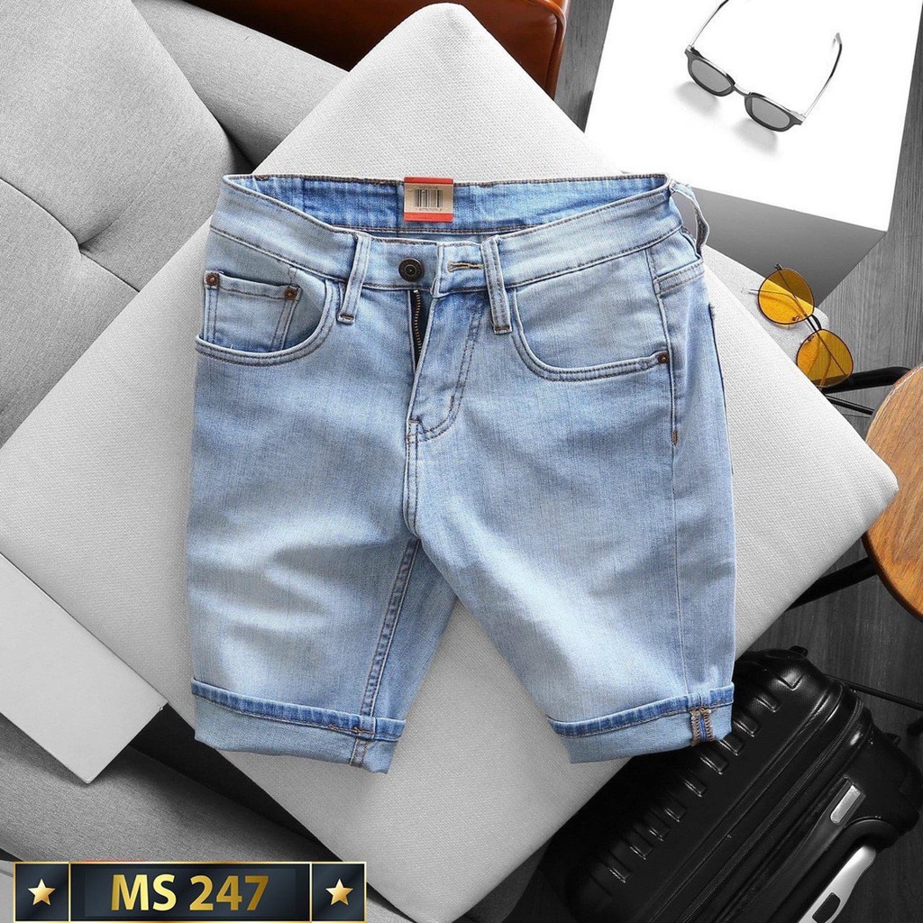 QUẦN JEAN NAM NGẮN SHORT VẢI CO GIÃN MẪU MỚI 247 218