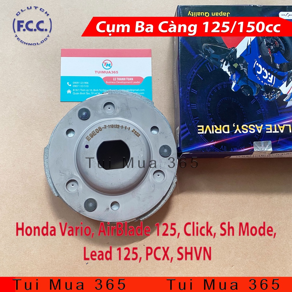 Full Cụm Bố Ba Càng FCC Nồi Sau Honda Vario, AirBlade, Click, Sh Mode, Lead, PCX, SHVN, SH Ý, Dylan, A Còng