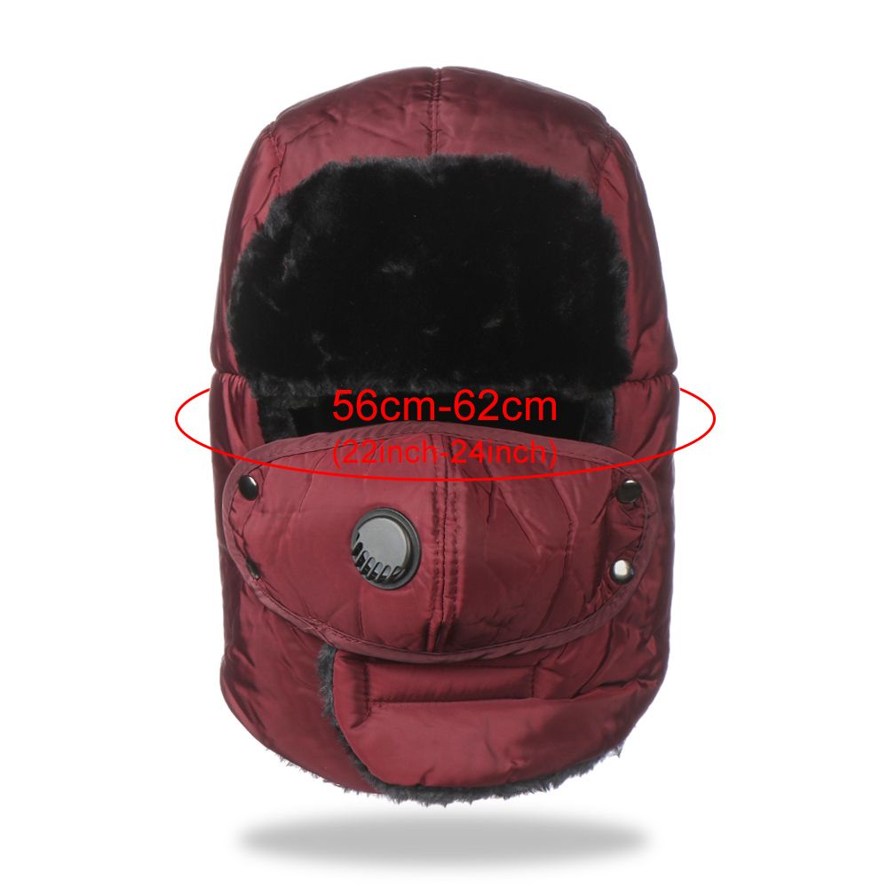 Mũ trùm đầu chụp tai có khẩu trang cotton vải lông chống lạnh giữ ấm mùa đông tùy chọn màu sắc tùy chọn cho cả nam và nữ