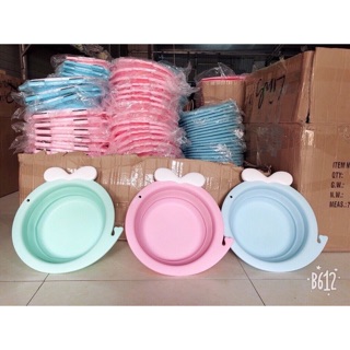 Chậu rửa mặt gấp gọn hình cá heo