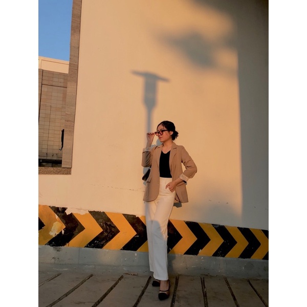 Áo Blazer nâu cafe