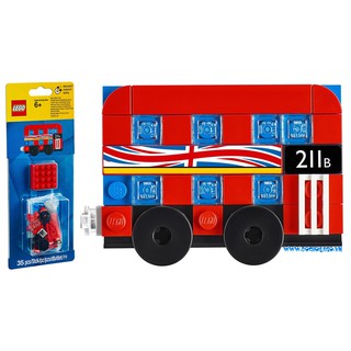 Nam châm hít tủ lạnh trang trí - 853914 Đồ chơi lắp ráp Iego London Bus Magnet Build