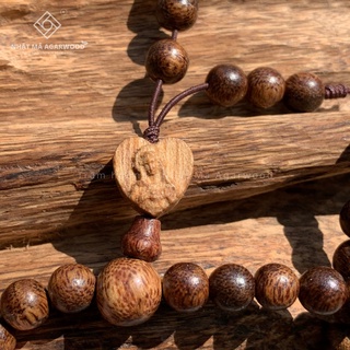 Vòng tay trầm hương 108 hạt, vòng tay phong thủy - Charm Đức Mẹ Maria - Nhật Mã Agarwood
