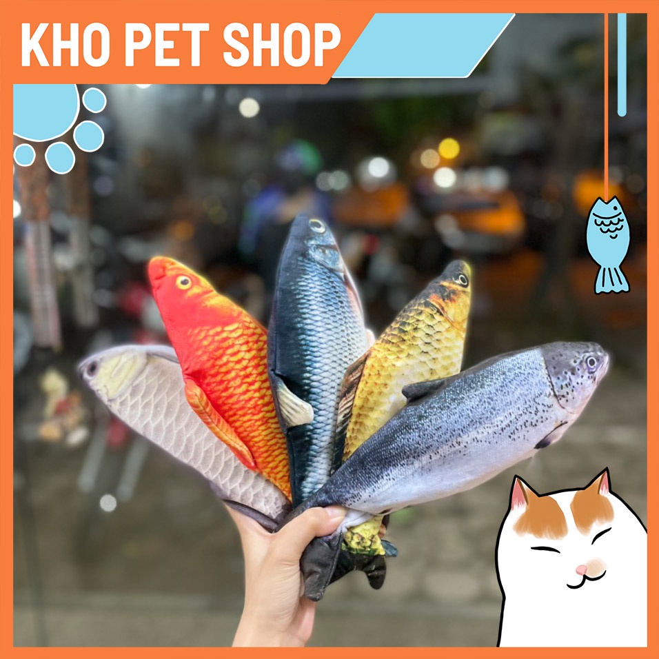 Cá nhảy đồ chơi cho mèo (sạc pin)