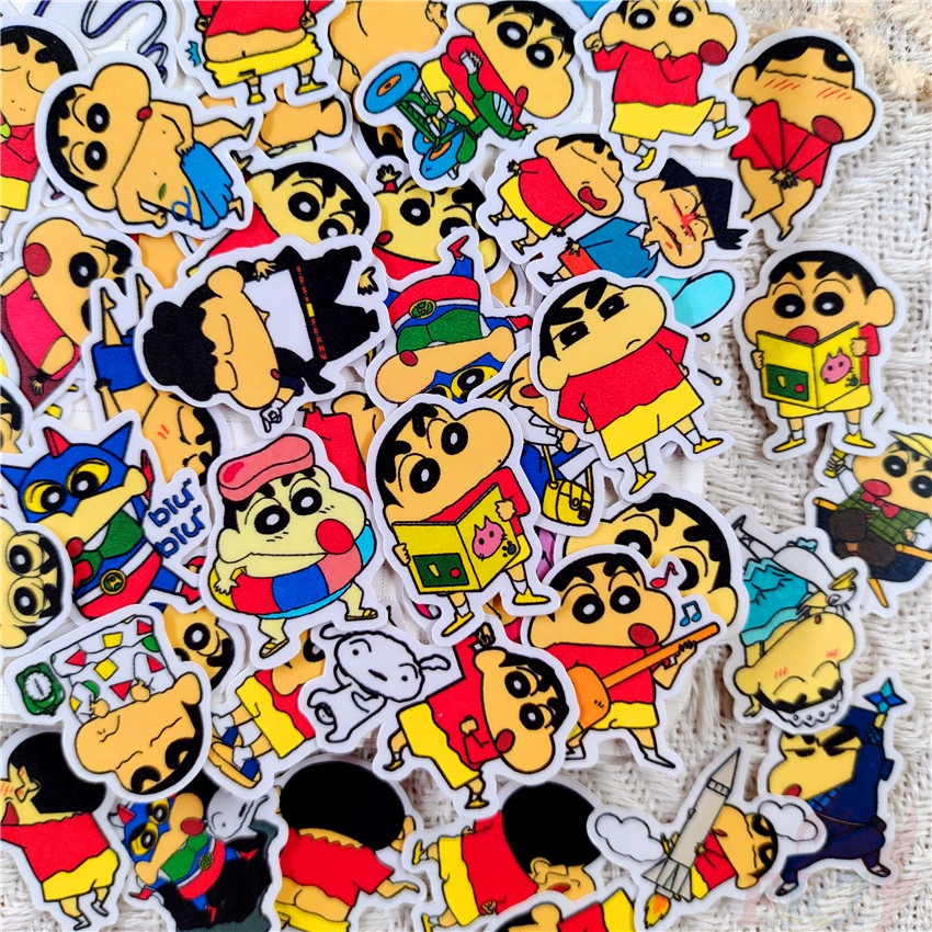 ★★★ Sticker Dán Trang Trí Nhật Ký Hình Cậu Bé Bút Chì Shin-chan Q-3 ★★★ Bộ 50 Miếng Dán Trang Trí Album Thời Trang DIY Kích Thước 2~3cm