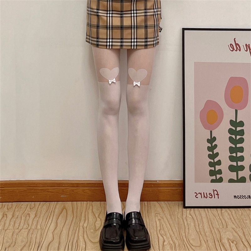 XIXI Quần Tất Đính Nơ Trái Tim Dễ Thương Cho Nữ