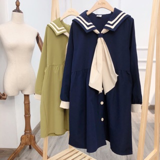 [SALE] Váy babydoll thuỷ thủ.  [Trên móc treo váy có khắc Mong Clothing]