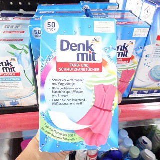 Giấy Hút Chống Loang Màu, Phai Màu Quần Áo Denkmit (24-50 tờ)