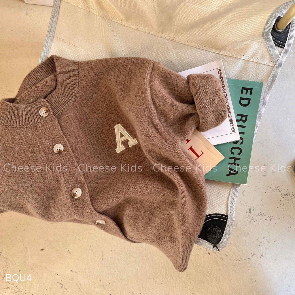 Áo khoác cho bé trai bé gái EMBES KIDS, áo khoác len trẻ em từ 11kg đến 31kg