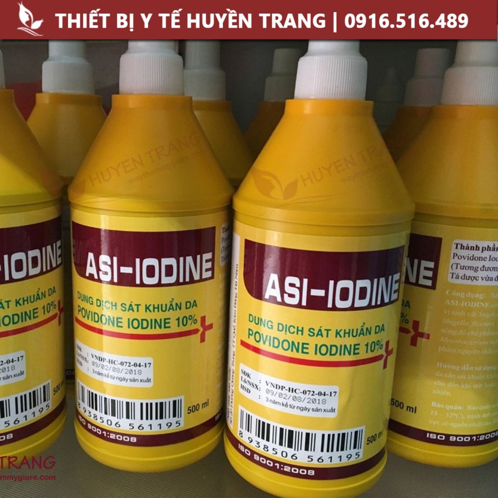 Dung dịch sát khuẩn cồn vàng povidone iodine 10% (Cồn đỏ sát khuẩn)