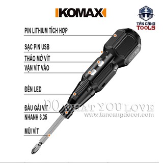 Máy Vặn Vít Điện Tử Sạc USB Komax 4.2V