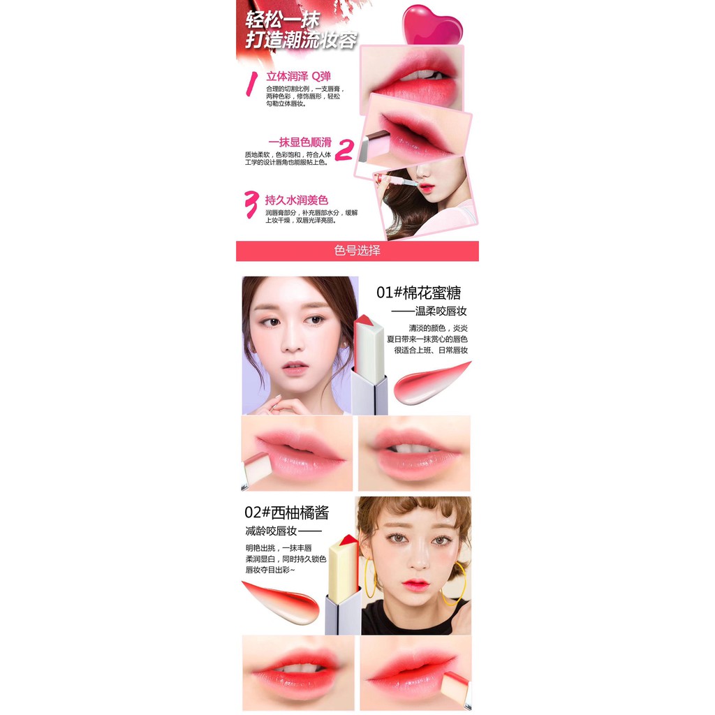 (hàng Mới Về) Son Môi Novo Hai Màu Gradient Hình Chữ V Chống Nước | BigBuy360 - bigbuy360.vn