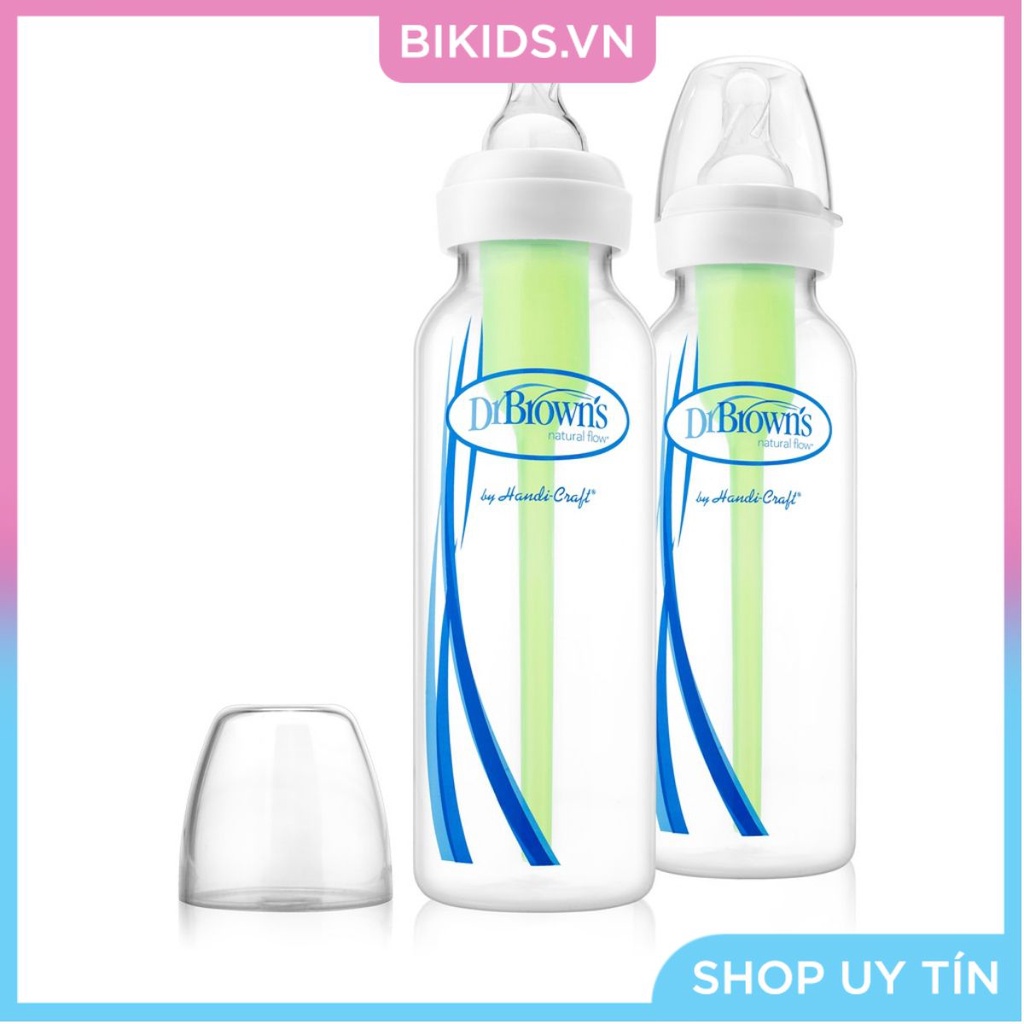 Bình sữa cổ hẹp 250ml PP Option Dr.Brown's nhựa PP