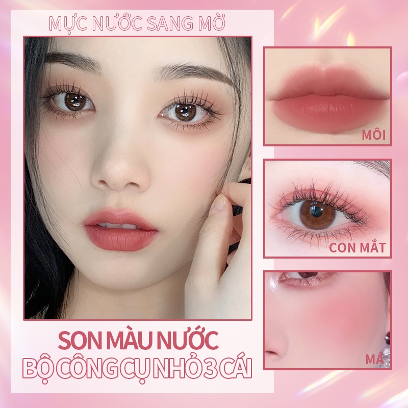 Set 3 son kem lì KIMUSE kháng nước lâu trôi chuyên dụng 90g