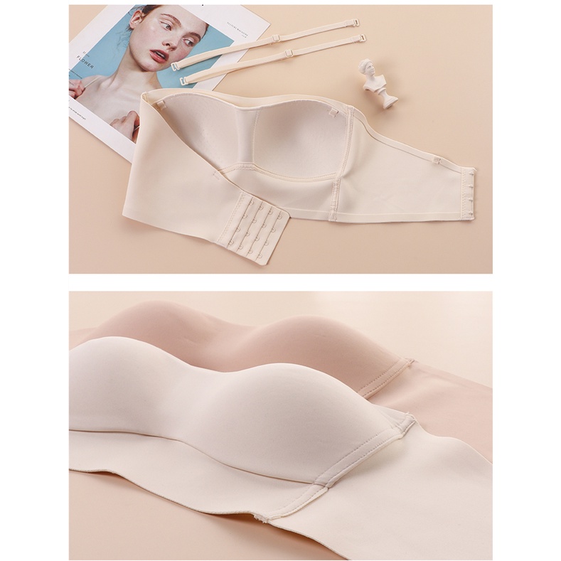 Áo ngực không lộ nâng ngực quyến rũ có thể tháo dây mặc dạng áo ống cho nữ | BigBuy360 - bigbuy360.vn
