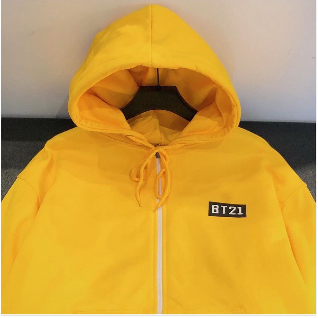 Áo khoác hoodie nữ thun nỉ form rộng có dây kéo BT21 | BigBuy360 - bigbuy360.vn