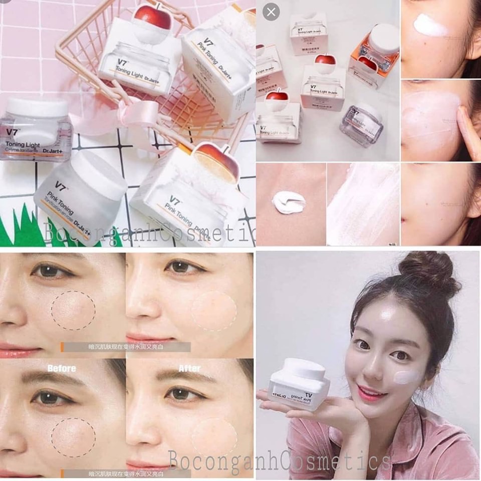 KEM DƯỠNG TRẮNG DA V7 PINK TONING LIGHT UP DR.JART+