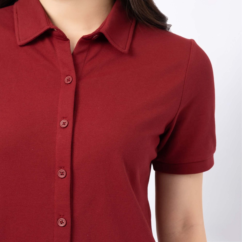 Đầm cotton nữ cổ đức dáng A, váy suông ngắn tay FIONA F421210